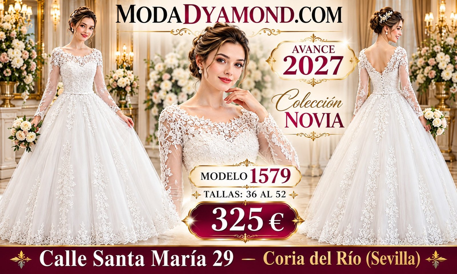VESTIDO NOVIA BOREAL 1579
