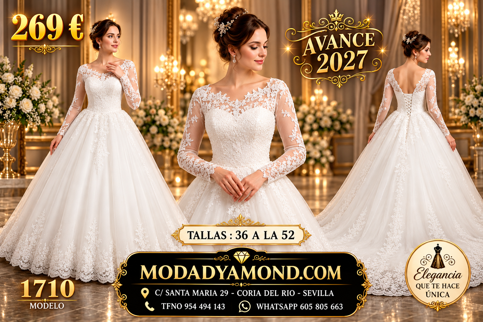 VESTIDO NOVIA BOREAL 1710