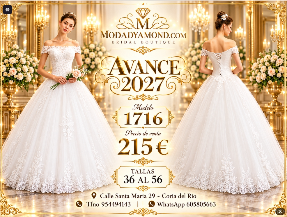 VESTIDO NOVIA BOREAL 1716