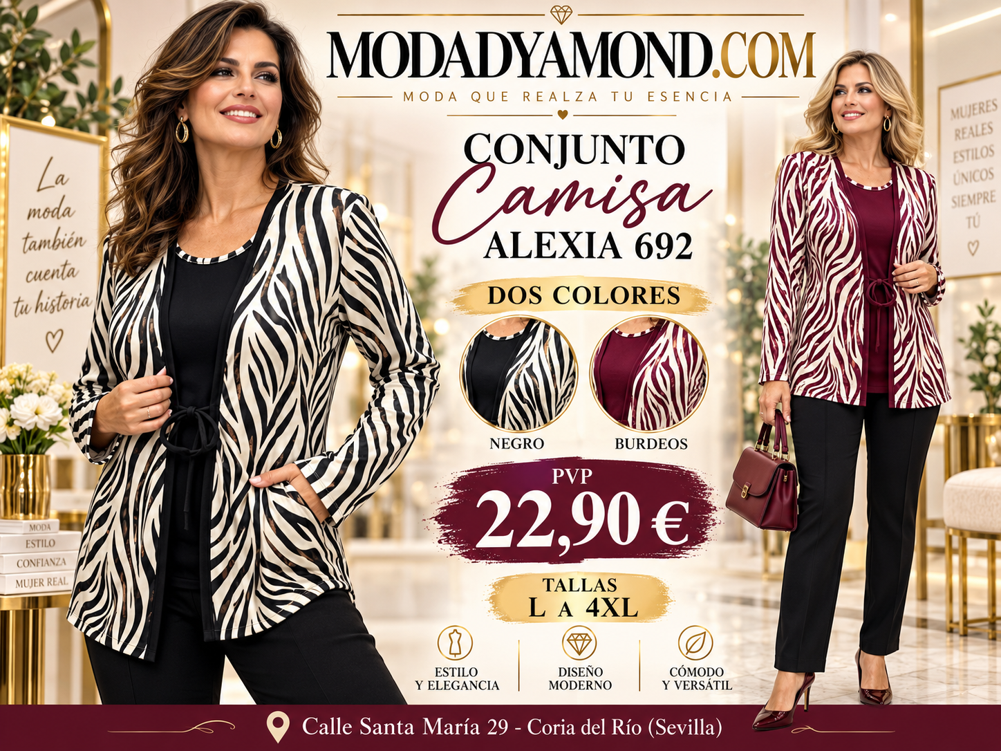 CONJUNTO CAMISA ALEXIA 692 NEGRA
