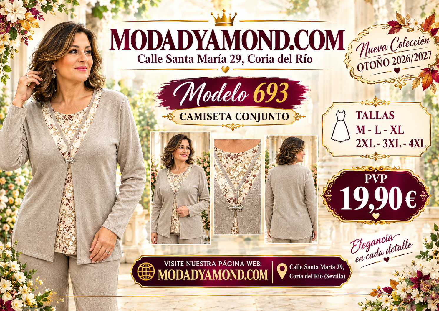 CONJUNTO CAMISETA ALEXIA 693 BEIG
