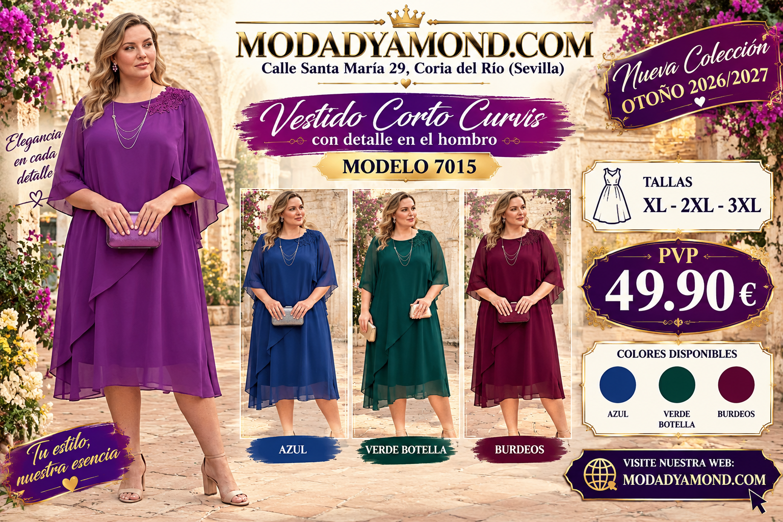 VESTIDO BOREAL CORTO CURVIS 70115