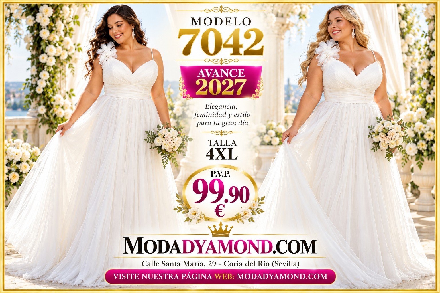 VESTIDO BOREAL NOVIA 7042