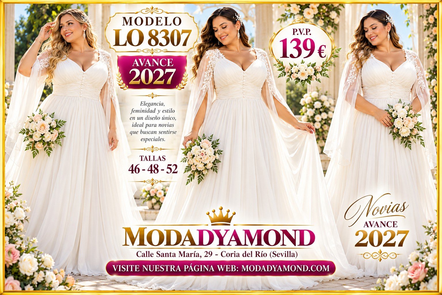 VESTIDO BOREAL DE NOVIAS LO8307
