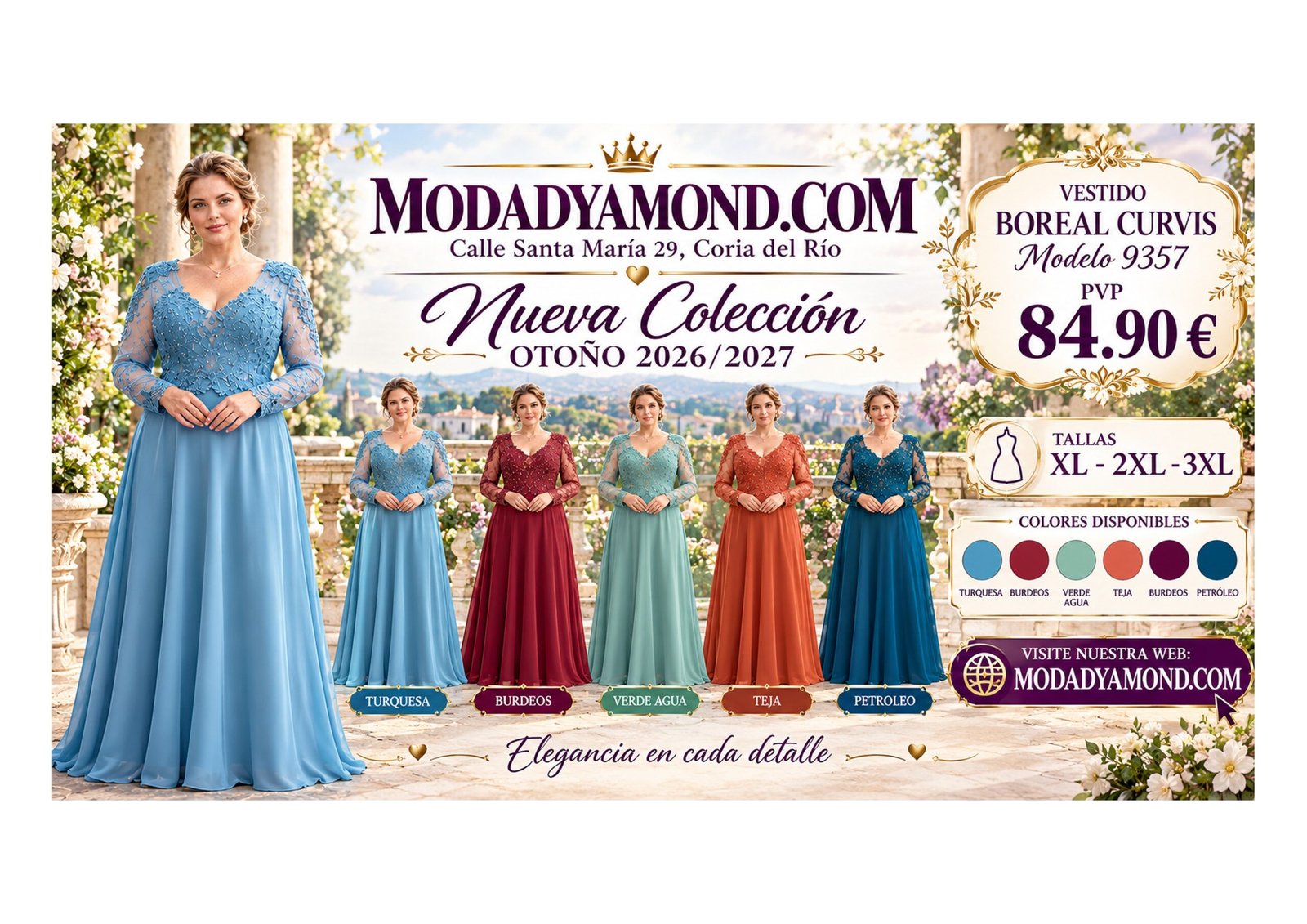 VESTIDO BOREAL 9357 CURVIS