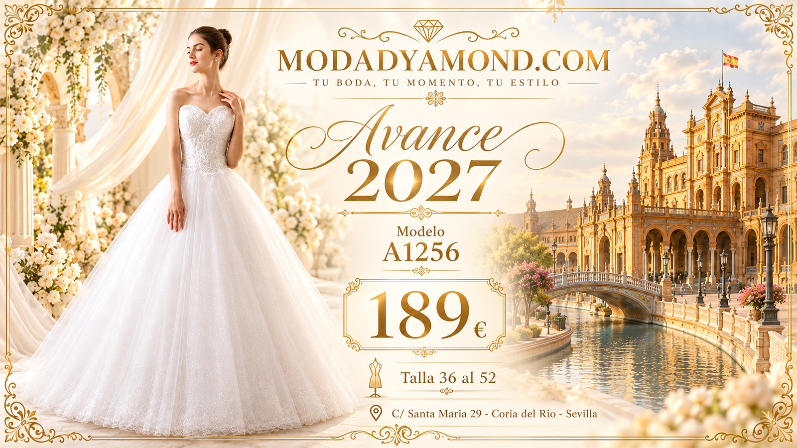 VESTIDO DE NOVIA A1256 BOREAL
