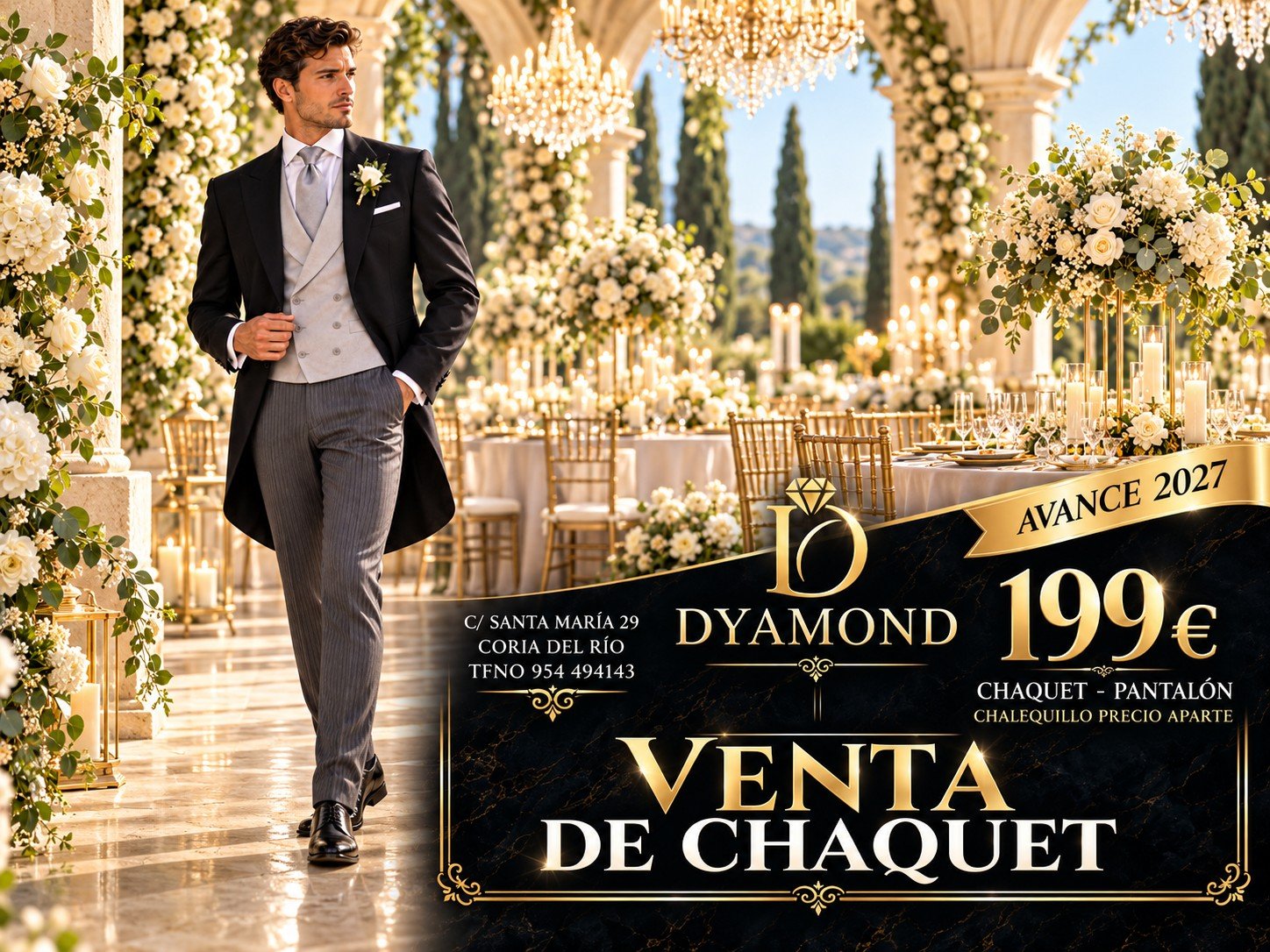 CHAQUET NEGRO CON PANTALON NEGRO SIN CHALEQUILLO)