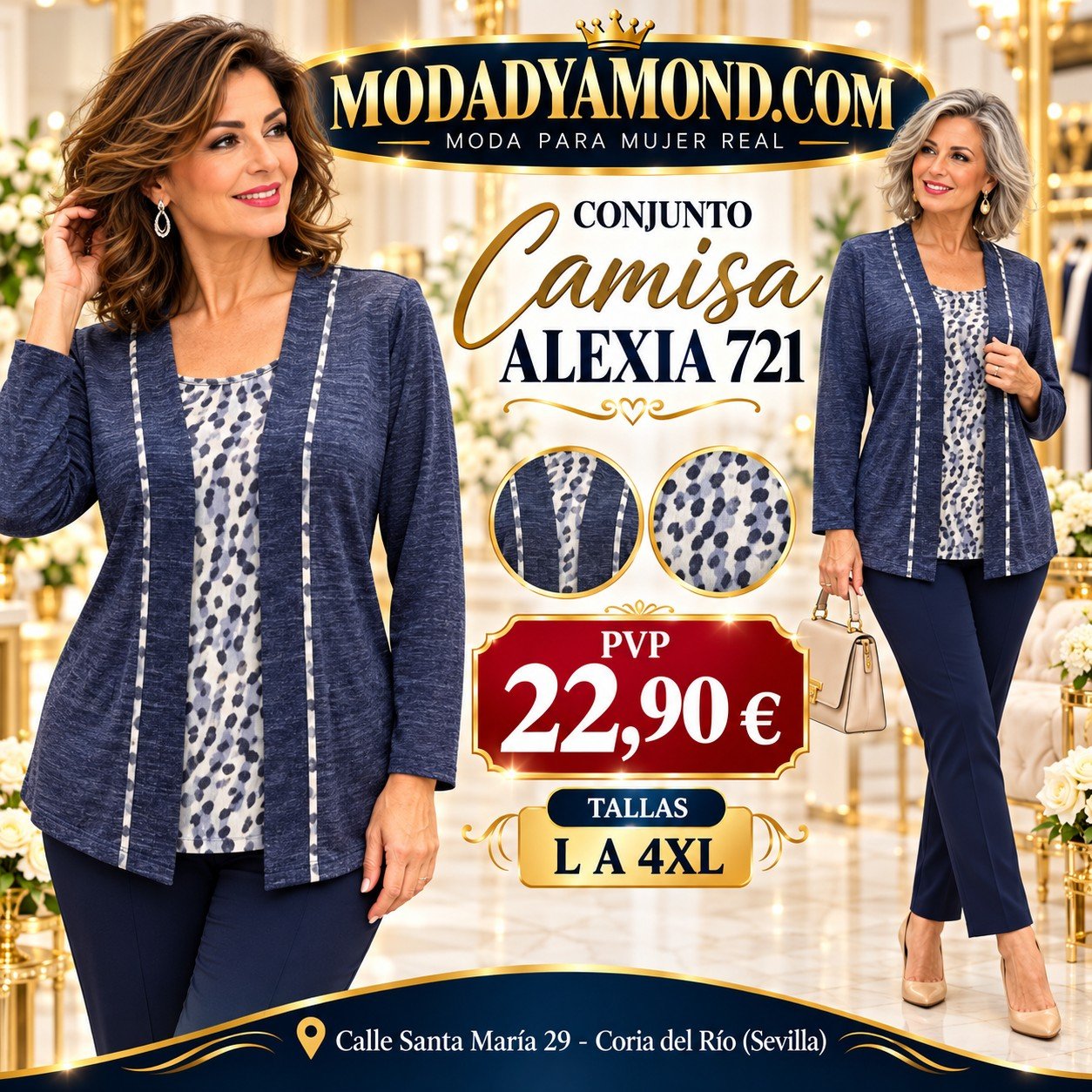 CONJUNTO DE CAMISA ALEXIA 721 (MUESTRA)
