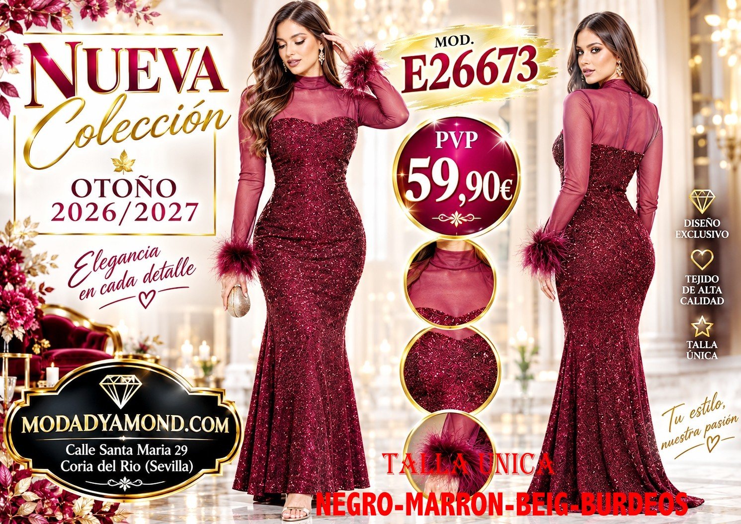 VESTIDO BOREAL E26673 TALLA UNICA
