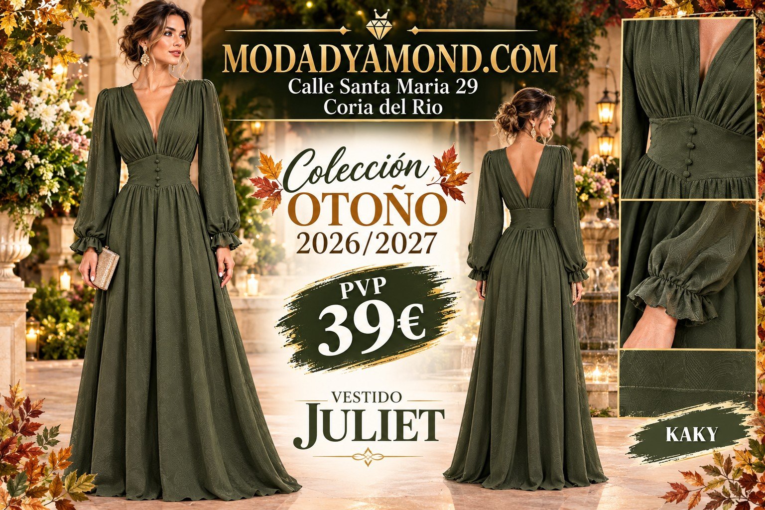 VESTIDO JULIET LARGO KAKY