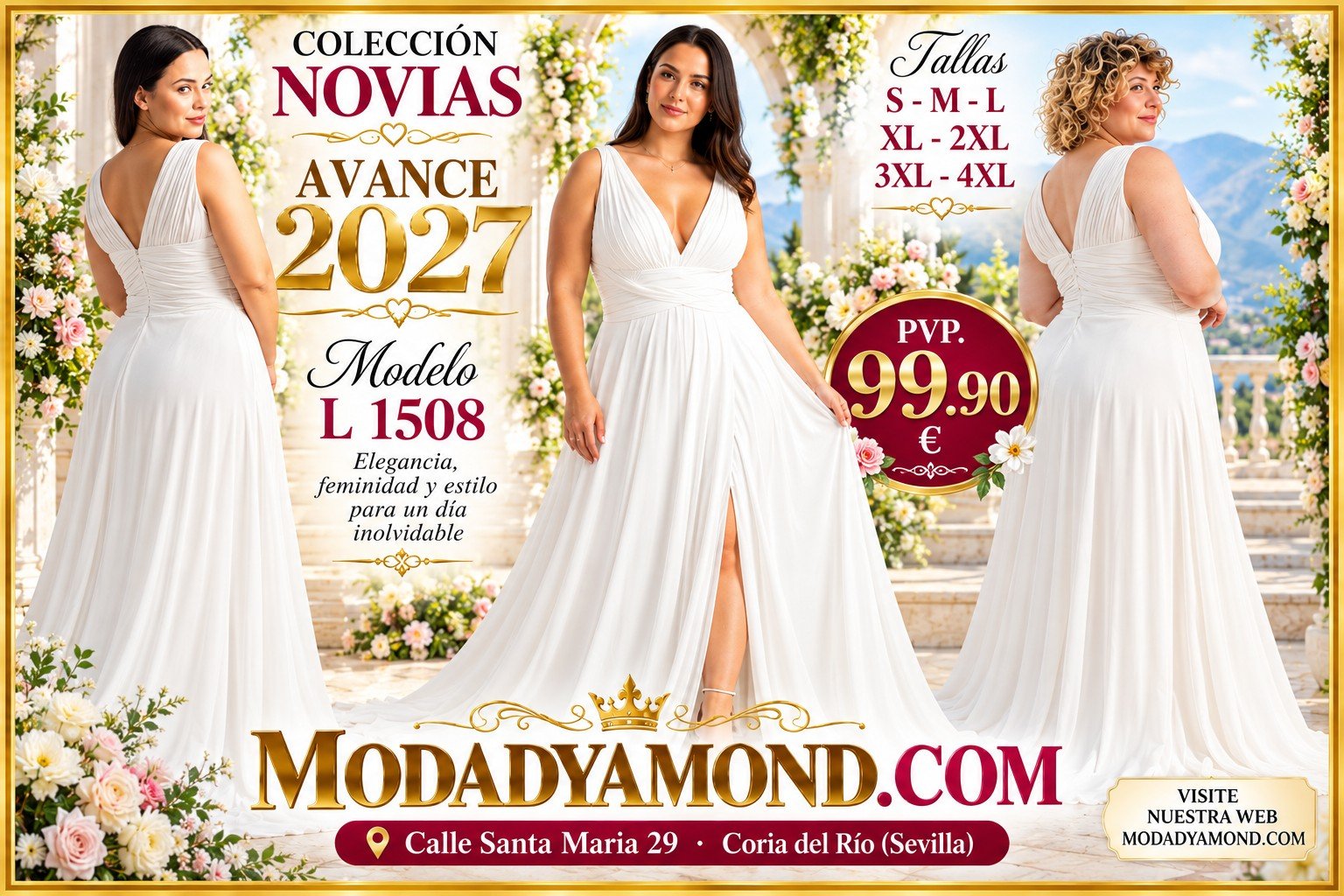 VESTIDO BOREAL NOVIA L 1508