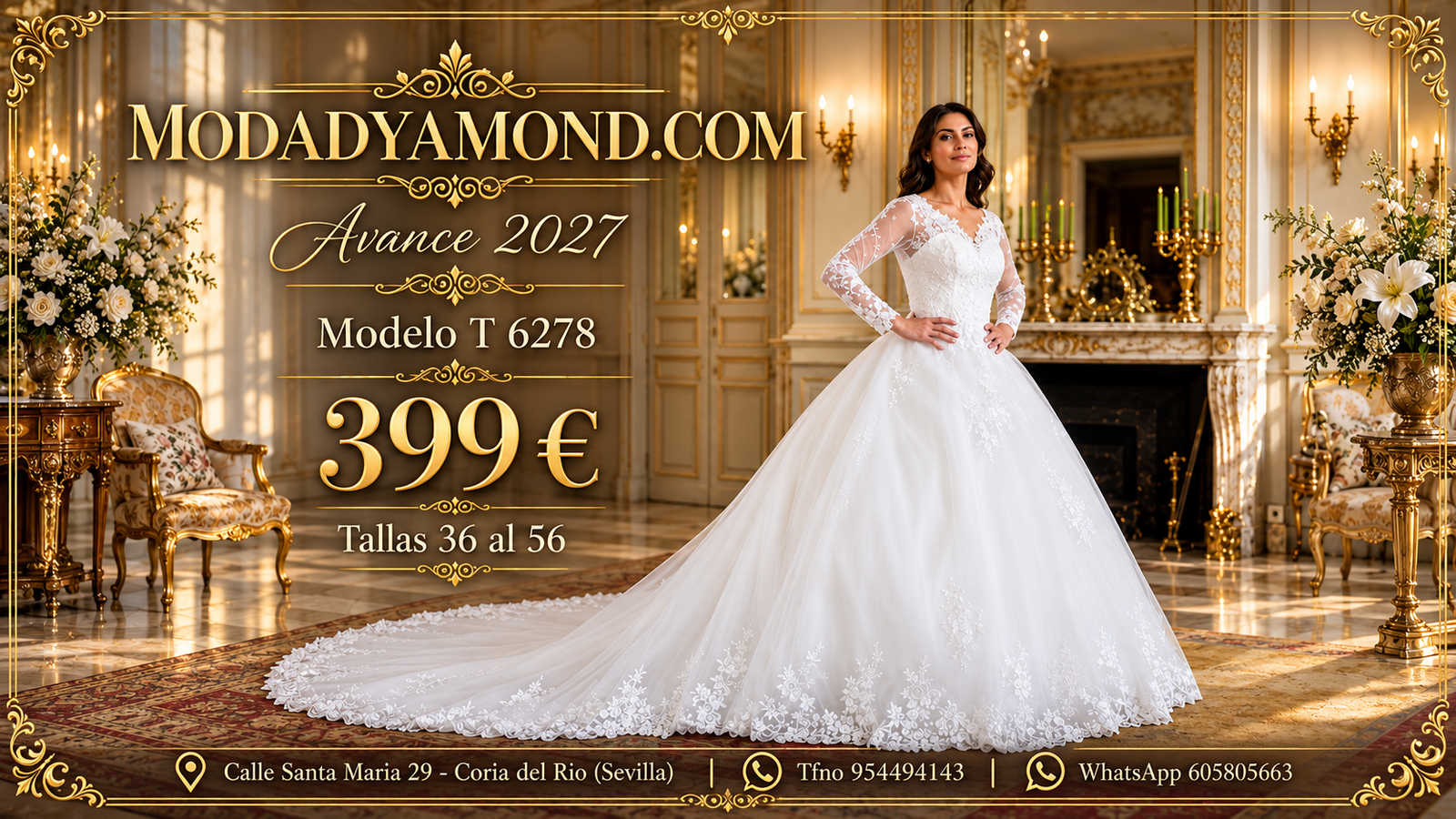 VESTIDO DE NOVIA T 6278